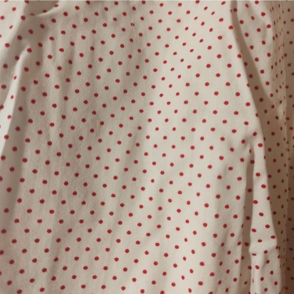 White with Red Polka Dots Vintage Style Full Skirt - Picture 3 of 4